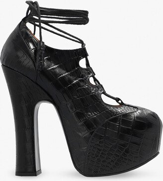 ‘Elevated Ghille’ Platform Boots - Black