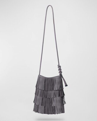 Callista Fringe Leather Crossbody Bag