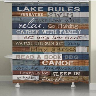 Lake Rules Shower Curtain-AA