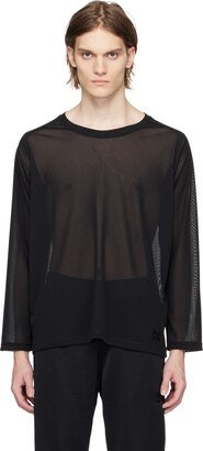 Black U-Neck Long Sleeve T-Shirt