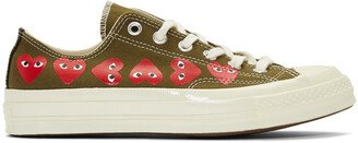 Khaki Converse Edition Multiple Hearts Chuck 70 Low Sneakers-AA