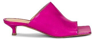 Stretch Mule Sandals in Fuchsia