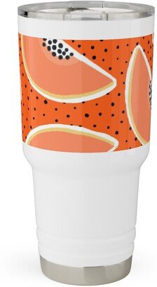 Travel Mugs: Cantaloupe - Orange Travel Tumbler, 30Oz, Orange