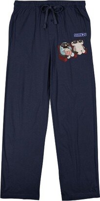 Samezu Shark Hammerhead And Seal Men's Navy Sleep Pajama Pants-Small