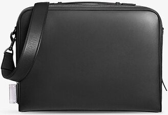 Black Cristallo Leather Briefcase 37cm