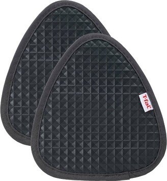 2pk 7.5x8.25 Waffle Silicone Pot Holder Charcoal - John Ritzenthaler Co