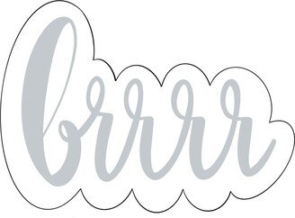 Brrr Font Plaque Cookie Cutter