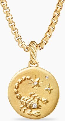 Scorpio Amulet in 18K Yellow Gold with Diamonds Women's
