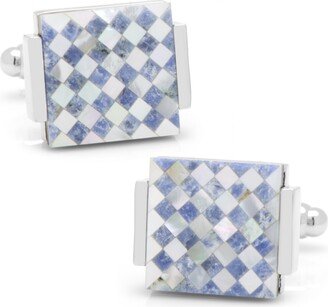 Floating Mother of Pearl Checkered Cufflinks