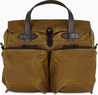 Dark tan soft briefcase