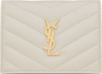 Quilted Leather Monogram Wallet