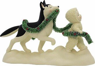 Snowbabies The Christmas Parade - One Figurine 4.75 Inches - Frosty Frolic Husky - 6012339 - Porcelain - Multicolored