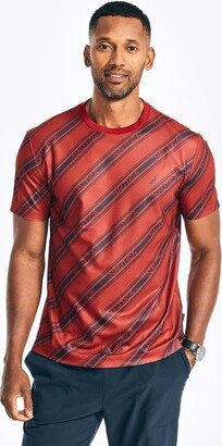 Mens Sustainably Crafted Navtech Logo-Stripe T-Shirt