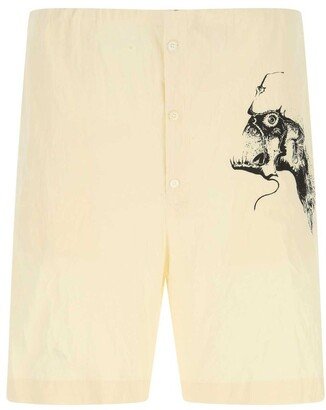 Anglerfish Printed Drawstring Shorts