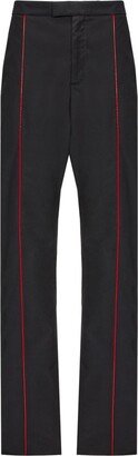 Contrasting-Trim Cotton Track Pants