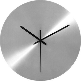 Minimalist Stainless Steel Wall Clock/Silver Metal Modern Decor Accessory Unique Gift