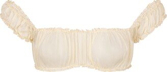 Skims Romance Chiffon Crop Top | Butter