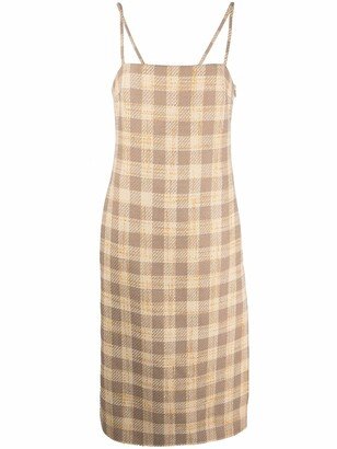 Checked Midi Dress