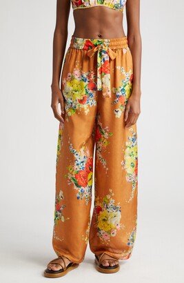 Alight Floral Silk Wide Leg Pants