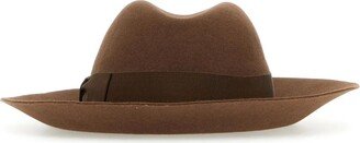 Brown Felt Claudette Hat-AA