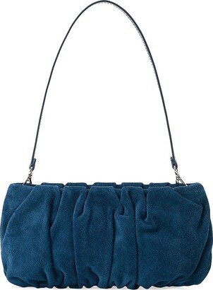 Bean Suede Ruched Suede Pouch