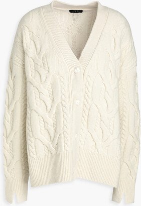 Nora cable-knit merino wool cardigan