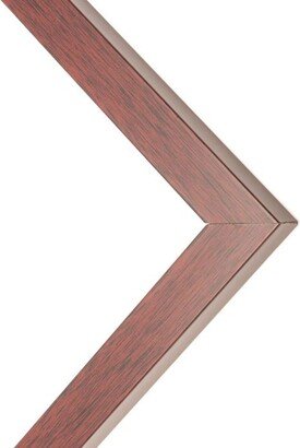 The Frame Shack 7x14 - 7 x 14 Walnut Flat Solid Wood Frame with UV Framer's Acrylic &