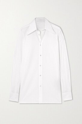 Cotton-poplin Shirt - White-AA