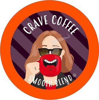 Crave Beverages Smooth Blend Coffee for Kcups brewers,Columbian Med Roast,100 Ct