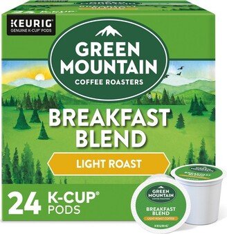 Green Mountain Coffee Breakfast Blend Keurig K-Cup Coffee Pods - Light Roast - 24ct