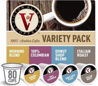 Victor Allen's Coffee Favorites Variety Pack Single Serve Coffee Pods Medium Roast Coffee - 80ct