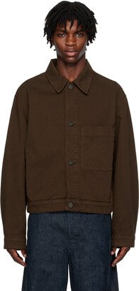 Brown Boxy Denim Jacket