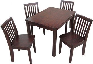 IC International Concepts International Concepts 5-Piece 2532 Table with 4 Mission Juvenile Chairs-AA