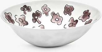 Viola Prugna Flower-motif Bone-china Bowl 14cm