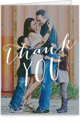 Thank You Cards: Handwritten Charm Thank You Card, White, Matte, Folded Smooth Cardstock