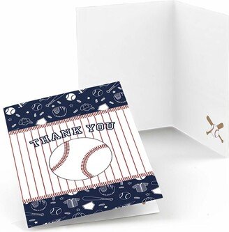 Big Dot Of Happiness Batter Up - Baseball - Baby Shower or Birthday Party Thank You Cards (8 count)