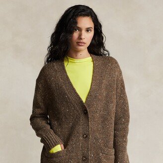 Donegal Wool V-Neck Cardigan-AA