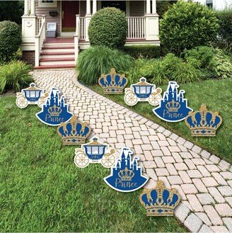 Big Dot Of Happiness Royal Prince Charming - Lawn Decor - Outdoor Party Yard Decor - 10 Pc