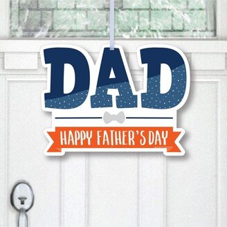 Big Dot Of Happiness Happy Father's Day - Hanging Porch Outdoor Front Door Decor - 1 Pc Sign