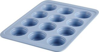 Easy Solutions 12c Nonstick Steel Bakeware Muffin Pan - Blue