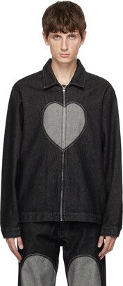 Black Heart Slice Denim Jacket