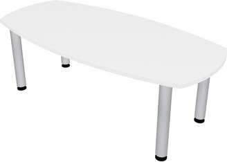 Skutchi Designs, Inc. 5X3 Arc Boat Shaped Meeting Table With Post Legs Data And Electric