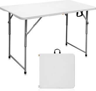 SUGIFT 4 ft. Fold-in-Half Banquet Table with Handle - N/A