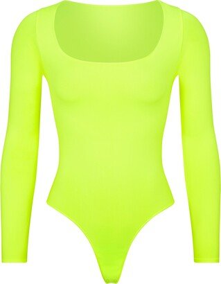 ESSENTIAL BODYSUITS Essential Long Sleeve Scoop Neck Bodysuit | Highlighter