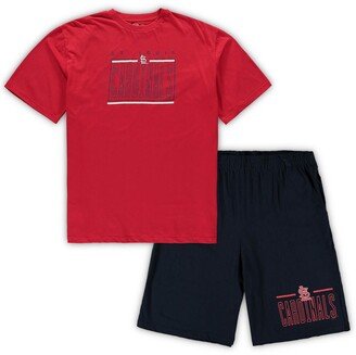 Men's Concepts Sport Red, Navy St. Louis Cardinals Big and Tall T-shirt and Shorts Sleep Set - Red, Navy