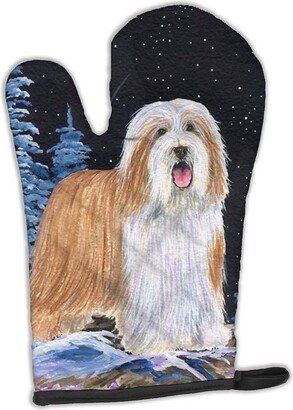 Starry Night Bearded Collie Oven Mitt