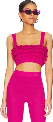 Razi Ruffle Knit Crop Top