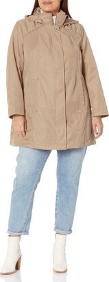 Women's Plus Size Water-Resistant Rain Jacket Coat