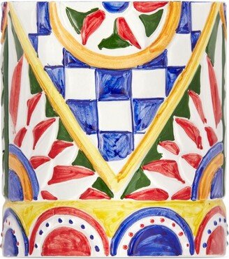 Carretto-print ceramic vase