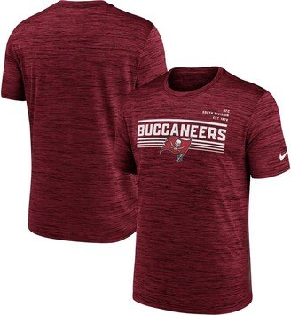 Men's Red Tampa Bay Buccaneers Yardline Velocity Performance T-shirt